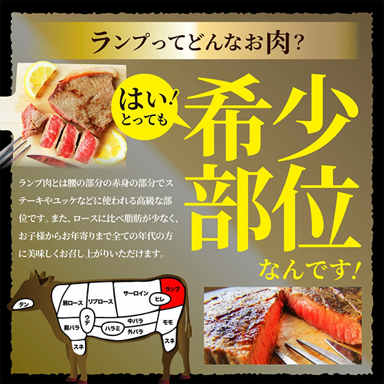 ランプってどんなお肉？はい！とっても希少部位なんです！